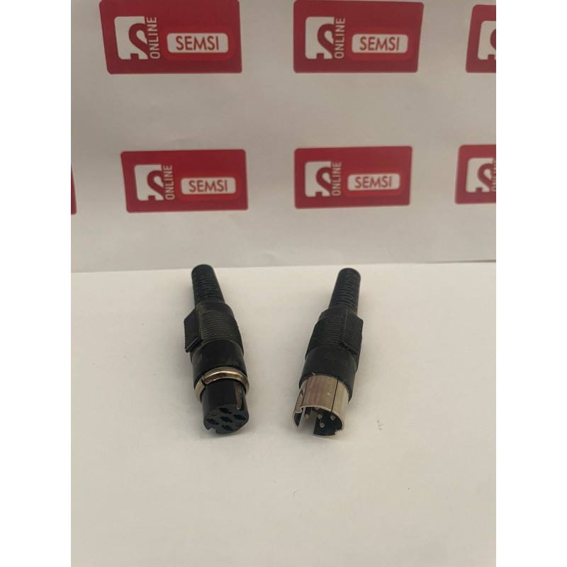 Conector 4 pines para pedal EFKA EB301 conector redondo, par macho y hembra