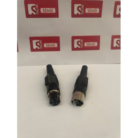 Conector 4 pines para pedal EFKA EB301 conector redondo, par macho y hembra
